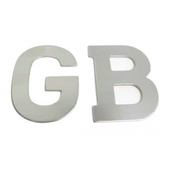 INSIGNIA TRASERA "GB" (PARA MALETA) C/ADHESIVO. SKU DAM100690MS