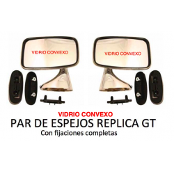 ESPEJOS LATERALES CLASSIC TIPO GT/CONVEXO, METALICO CROMADO. IZQUIERDO Y DERECHO. SKU GAM215C/216C