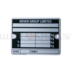 PLACA CHASSIS ROVER. SKU CP477