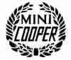 LOGO ADHESIVO COOPER (NEGRO) (PAR) (LAURELES). SKU MSA1128MP