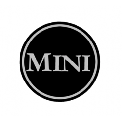 EMBLEMA 42MM MINI NEGRO (CENTRO LLANTA). SKU 42mm-MINI NEGRO