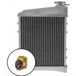 RADIADOR ALUMINIO SUPERCOOL 60MM + BULBO ELECTROVENTILADOR (TODO MINI HASTA 1998). SKU C-ARA5000-ARA4445