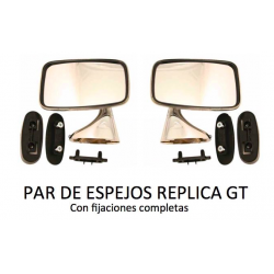 ESPEJOS LATERALES CLASSIC TIPO GT/PLANO, METALICO CROMADO. IZQUIERDO Y DERECHO. SKU GAM215A/216A
