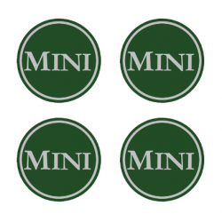 4 X EMBLEMA 42MM MINI VERDE (CENTRO LLANTA). SKU 42mm-MINI VERDEX4